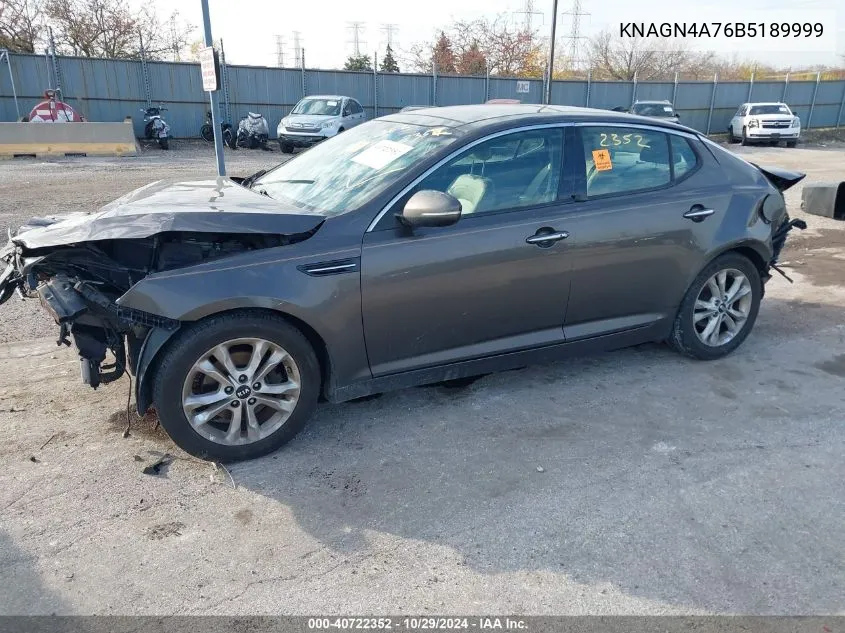 2011 Kia Optima Ex VIN: KNAGN4A76B5189999 Lot: 40722352