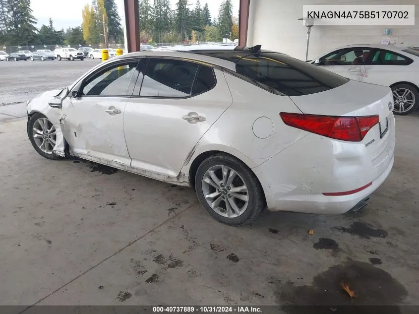 2011 Kia Optima Ex VIN: KNAGN4A75B5170702 Lot: 40737889