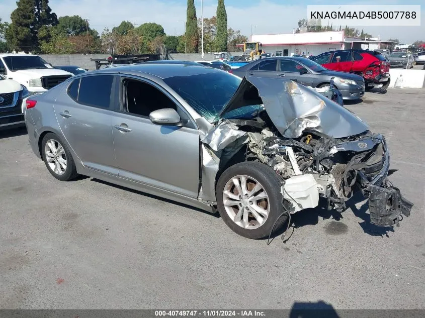 2011 Kia Optima Hybrid Ex VIN: KNAGM4AD4B5007788 Lot: 40749747