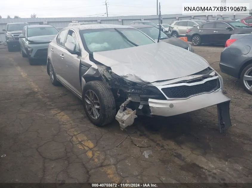 2011 Kia Optima Lx VIN: KNAGM4A7XB5190673 Lot: 40755672