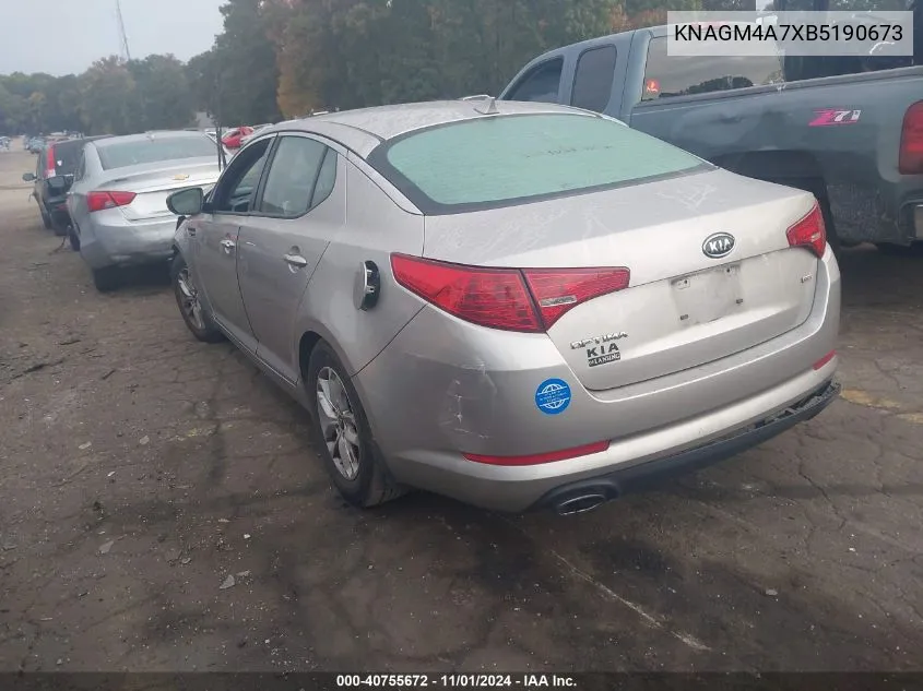 2011 Kia Optima Lx VIN: KNAGM4A7XB5190673 Lot: 40755672