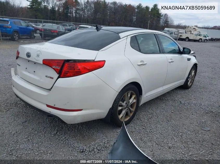 2011 Kia Optima Ex VIN: KNAGN4A7XB5059689 Lot: 40772009