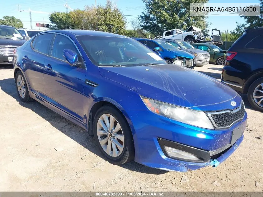 2011 Kia Optima Sx VIN: KNAGR4A64B5116500 Lot: 40782399