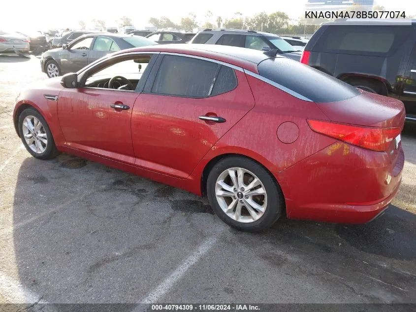 2011 Kia Optima Ex VIN: KNAGN4A78B5077074 Lot: 40794309