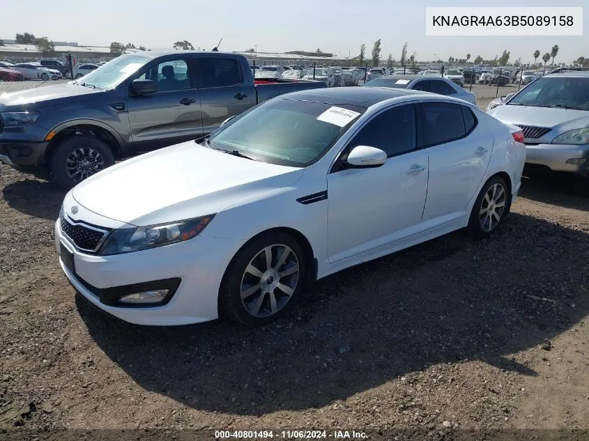 2011 Kia Optima Sx VIN: KNAGR4A63B5089158 Lot: 40801494