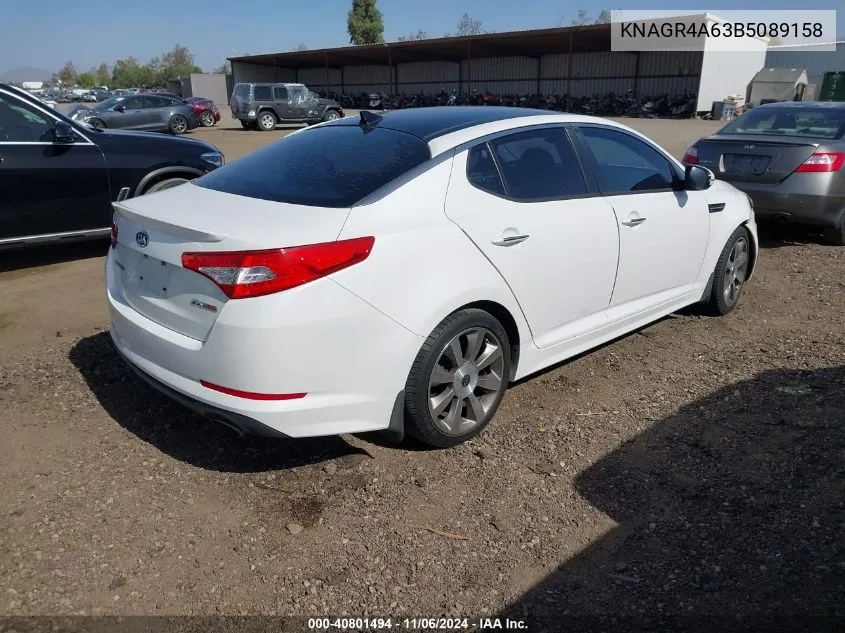 2011 Kia Optima Sx VIN: KNAGR4A63B5089158 Lot: 40801494