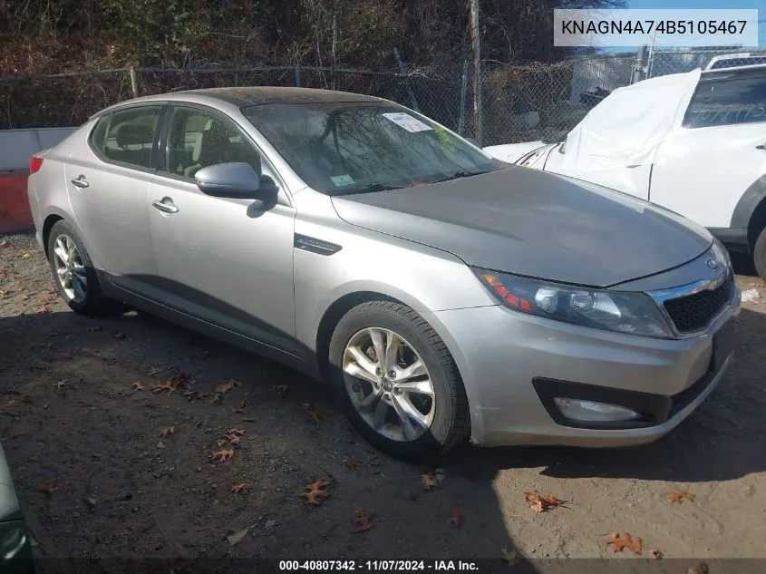 2011 Kia Optima Ex VIN: KNAGN4A74B5105467 Lot: 40807342