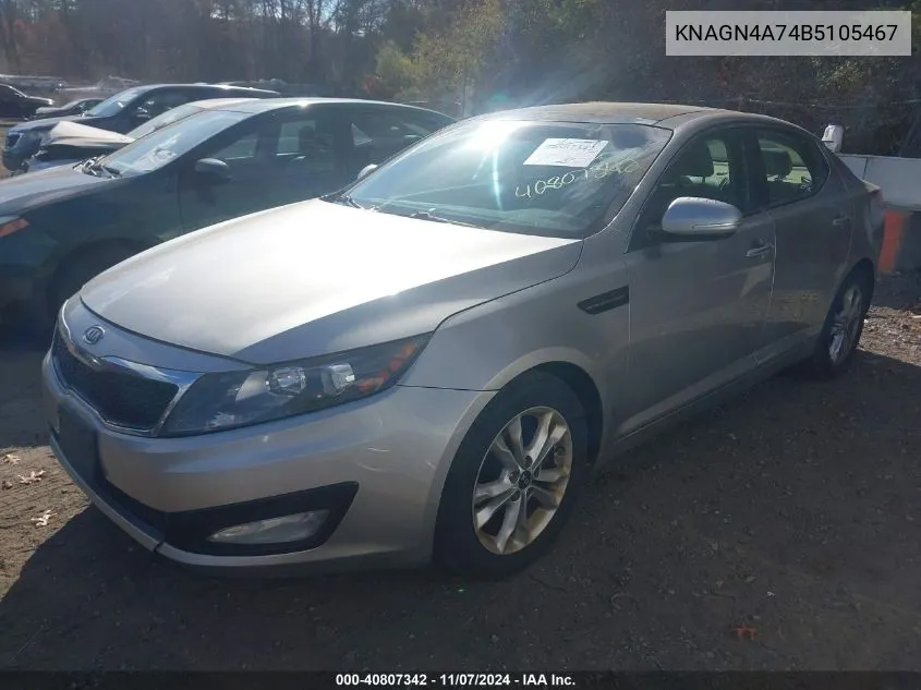 2011 Kia Optima Ex VIN: KNAGN4A74B5105467 Lot: 40807342