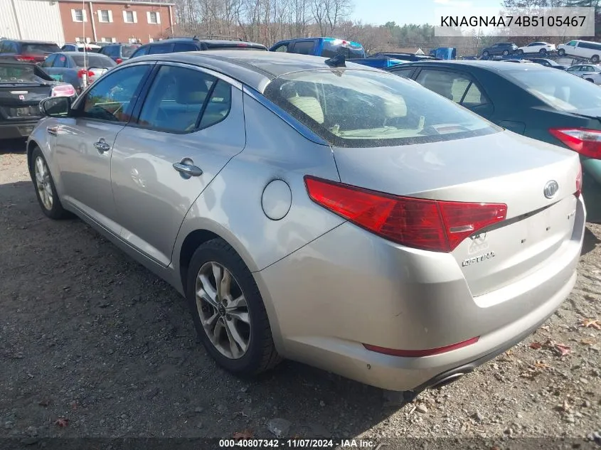 2011 Kia Optima Ex VIN: KNAGN4A74B5105467 Lot: 40807342