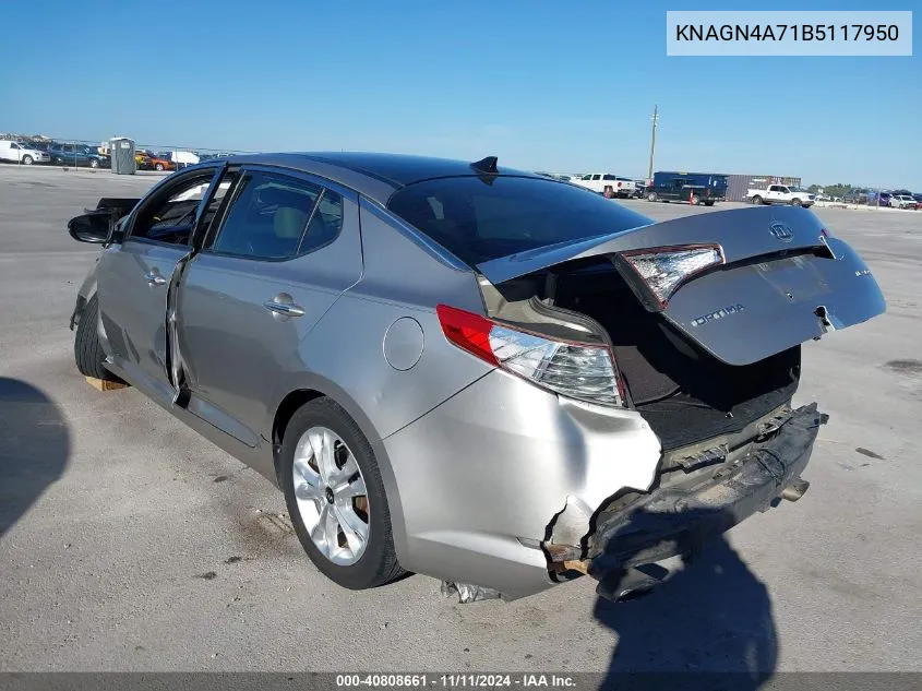 2011 Kia Optima Ex VIN: KNAGN4A71B5117950 Lot: 40808661