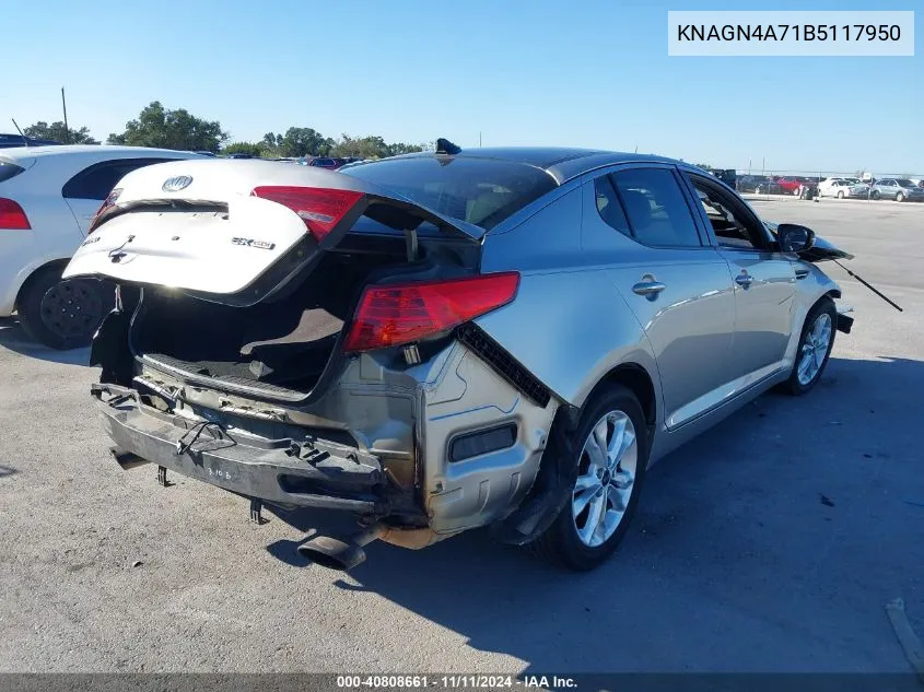 2011 Kia Optima Ex VIN: KNAGN4A71B5117950 Lot: 40808661