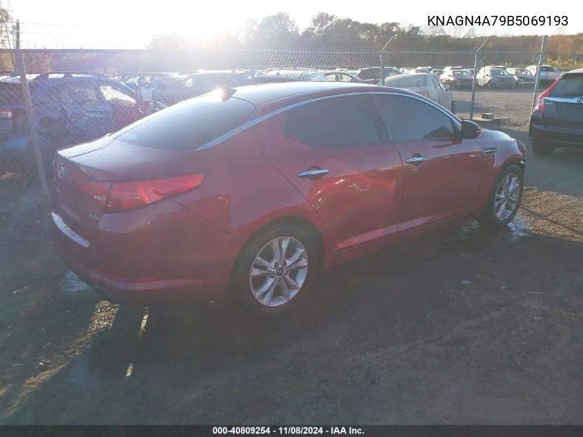 2011 Kia Optima Ex VIN: KNAGN4A79B5069193 Lot: 40809254