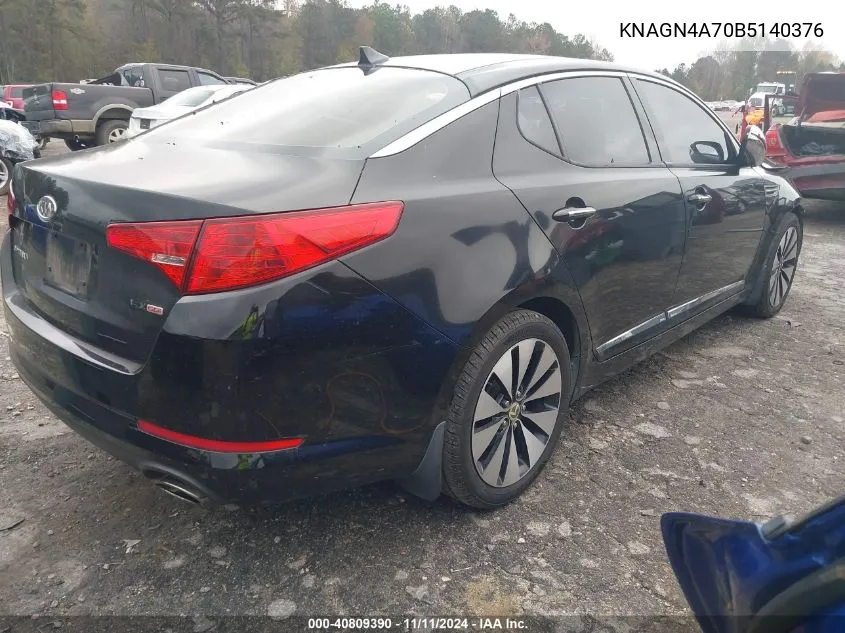 2011 Kia Optima Ex VIN: KNAGN4A70B5140376 Lot: 40809390