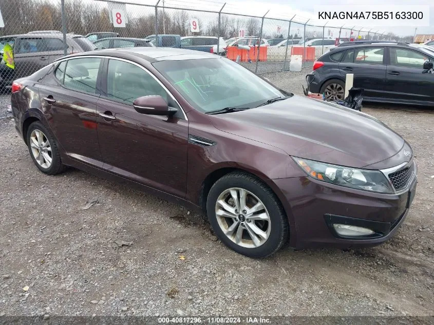 2011 Kia Optima Ex VIN: KNAGN4A75B5163300 Lot: 40817296