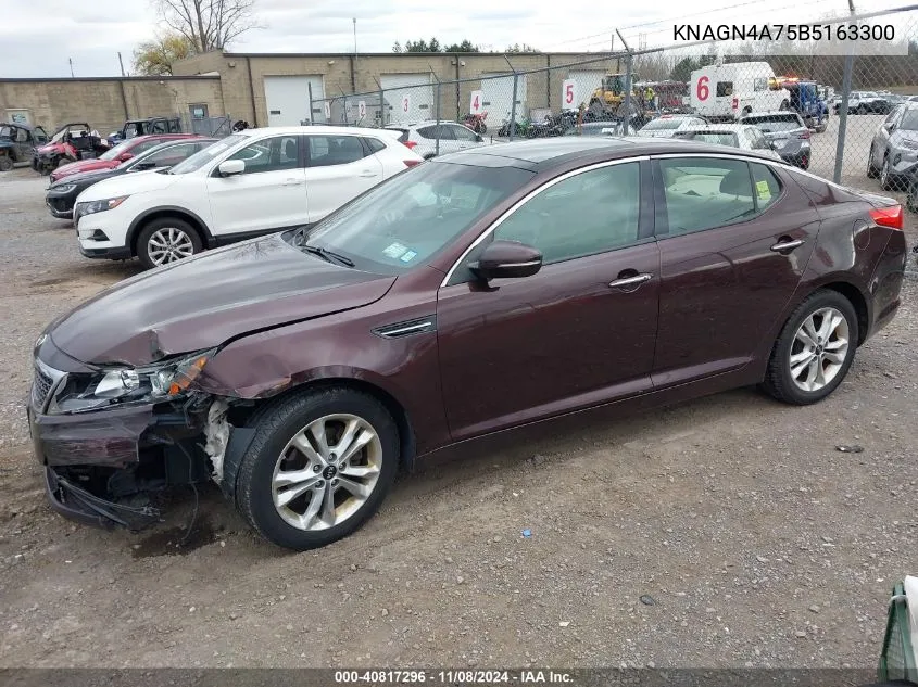 2011 Kia Optima Ex VIN: KNAGN4A75B5163300 Lot: 40817296