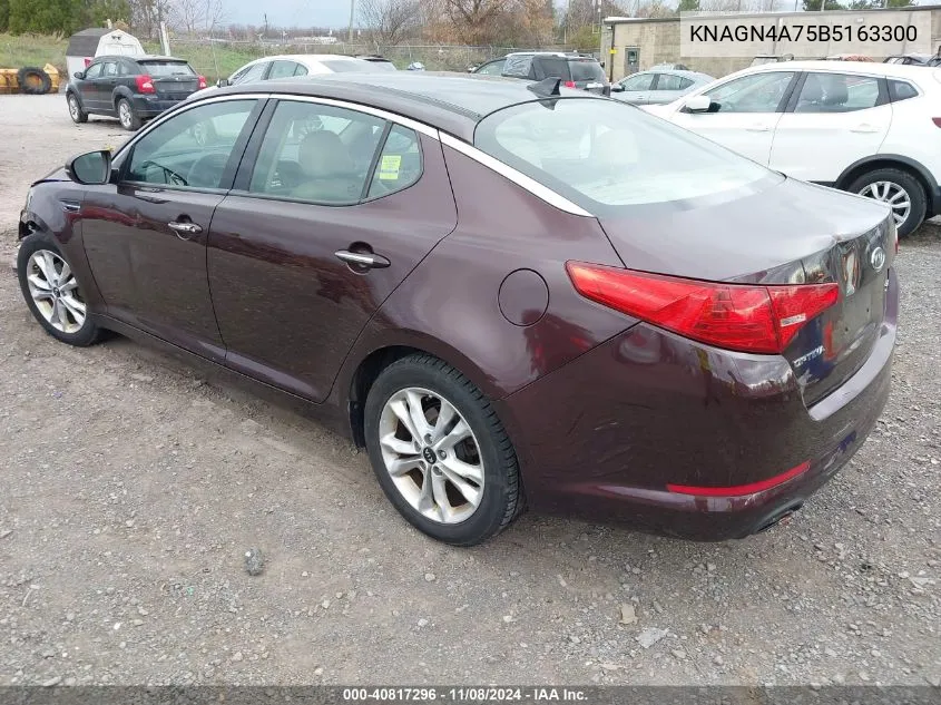 2011 Kia Optima Ex VIN: KNAGN4A75B5163300 Lot: 40817296