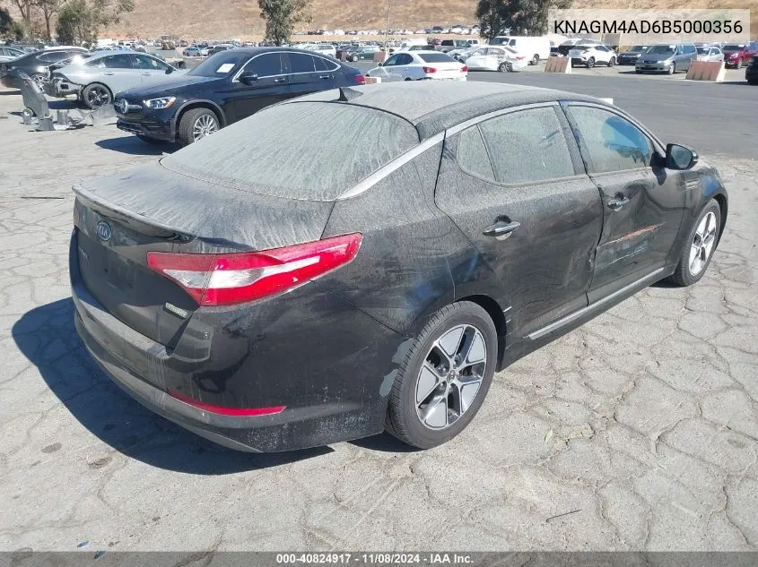 2011 Kia Optima Hybrid Ex VIN: KNAGM4AD6B5000356 Lot: 40824917