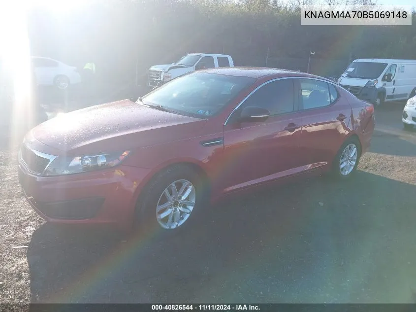 2011 Kia Optima Lx VIN: KNAGM4A70B5069148 Lot: 40826544