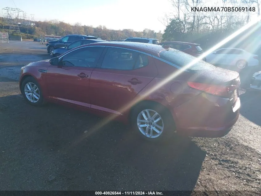 2011 Kia Optima Lx VIN: KNAGM4A70B5069148 Lot: 40826544