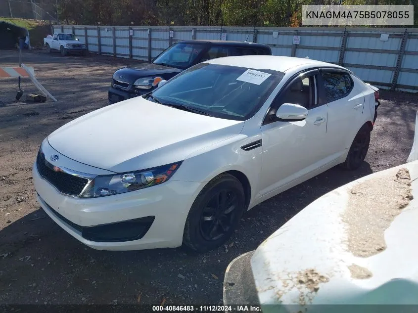 2011 Kia Optima Lx VIN: KNAGM4A75B5078055 Lot: 40846483