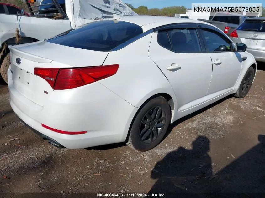 2011 Kia Optima Lx VIN: KNAGM4A75B5078055 Lot: 40846483