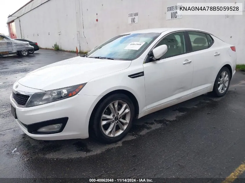 2011 Kia Optima Ex VIN: KNAGN4A78B5059528 Lot: 40862048