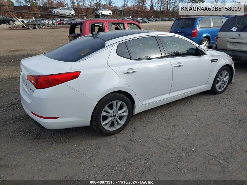 2011 Kia Optima Ex Turbo VIN: KNAGN4A69B5158009 Lot: 40873915