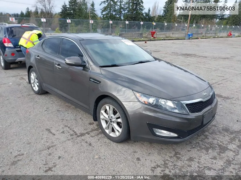 2011 Kia Optima Ex VIN: KNAGN4A75B5100603 Lot: 40898229