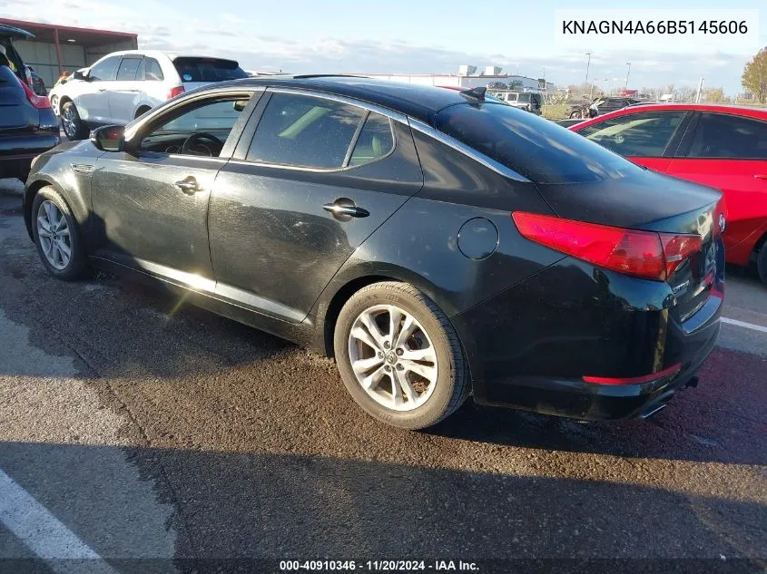 2011 Kia Optima Ex Turbo VIN: KNAGN4A66B5145606 Lot: 40910346