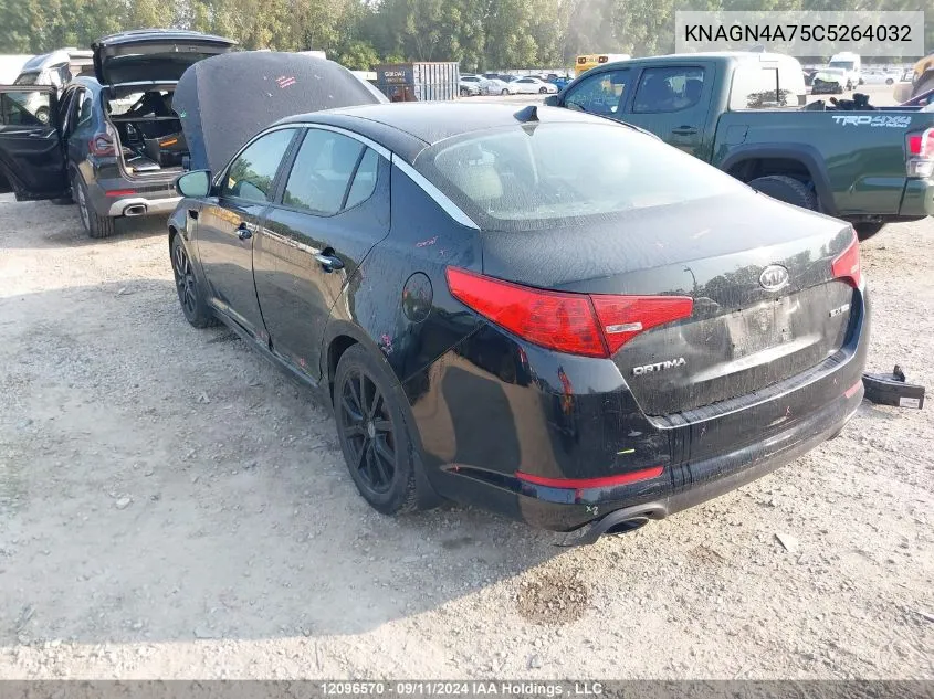 2012 Kia Optima VIN: KNAGN4A75C5264032 Lot: 12096570