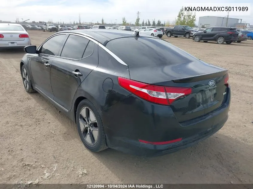 2012 Kia Optima VIN: KNAGM4ADXC5011989 Lot: 12120994