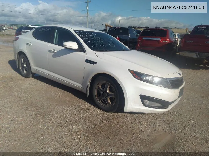 KNAGN4A70C5241600 2012 Kia Optima