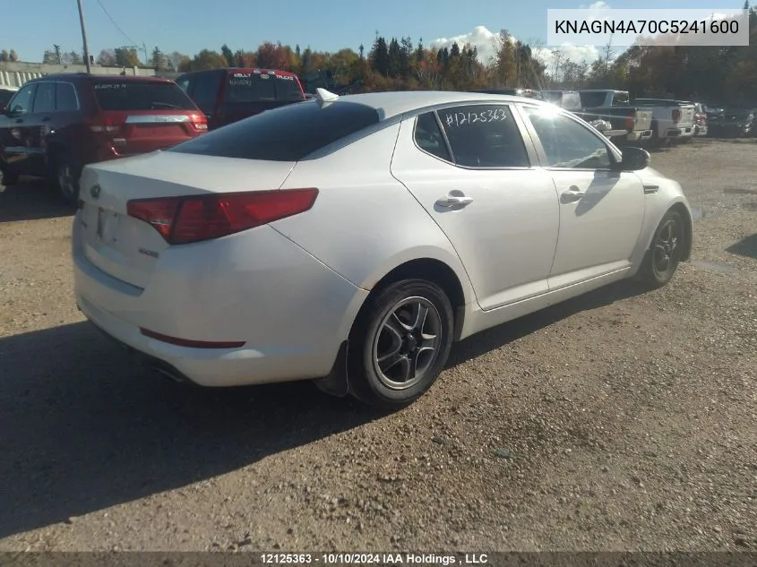 KNAGN4A70C5241600 2012 Kia Optima