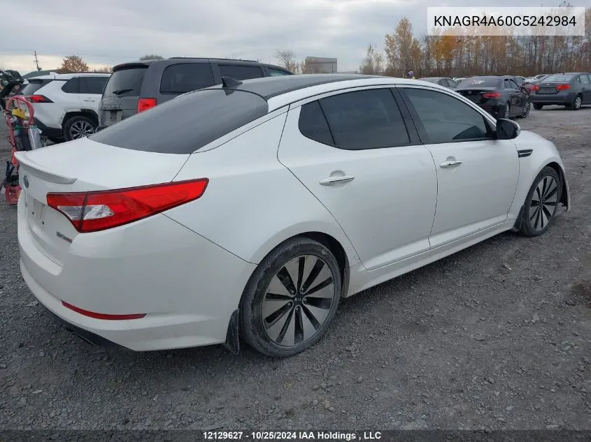 2012 Kia Optima VIN: KNAGR4A60C5242984 Lot: 12129627