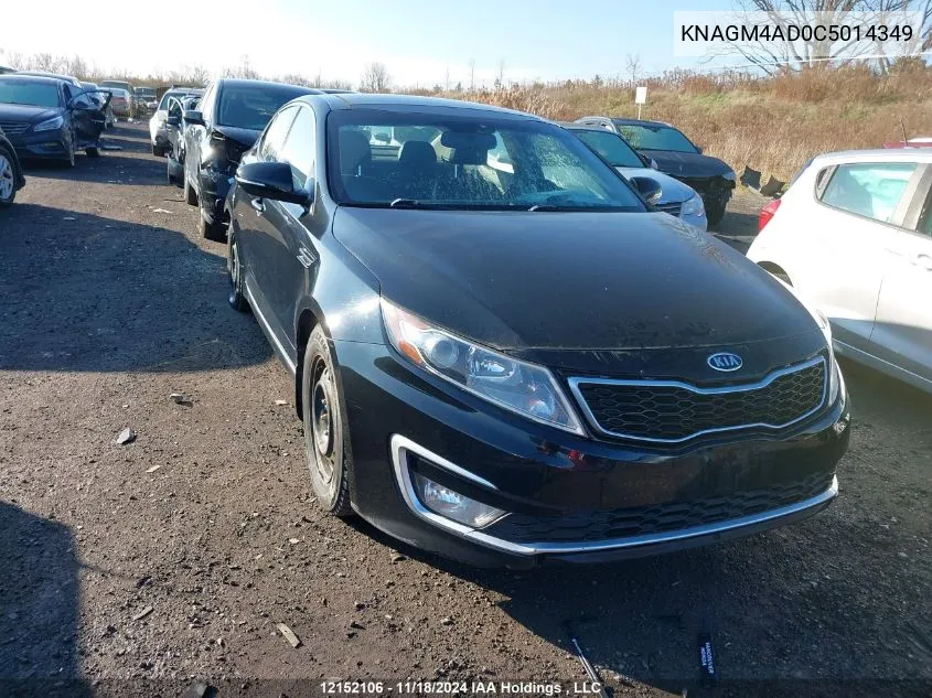 2012 Kia Optima VIN: KNAGM4AD0C5014349 Lot: 12152106