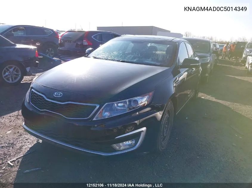 2012 Kia Optima VIN: KNAGM4AD0C5014349 Lot: 12152106