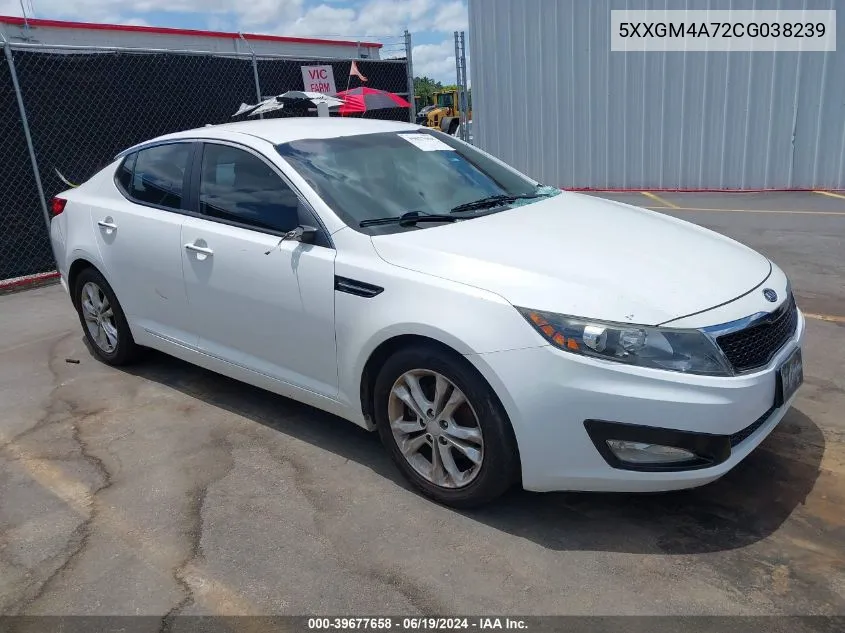 2012 Kia Optima Lx VIN: 5XXGM4A72CG038239 Lot: 39677658