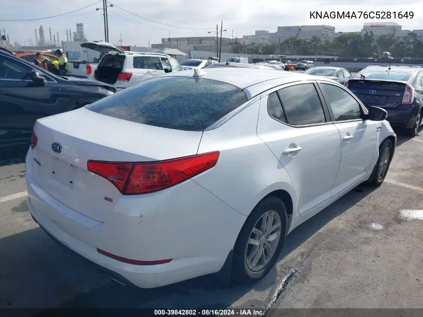 2012 Kia Optima Lx VIN: KNAGM4A76C5281649 Lot: 39842802