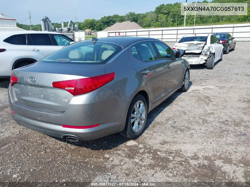 2012 Kia Optima Ex VIN: 5XXGN4A70CG057613 Lot: 39877027