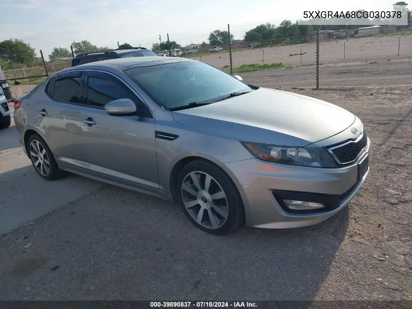 2012 Kia Optima Sx VIN: 5XXGR4A68CG030378 Lot: 39890837