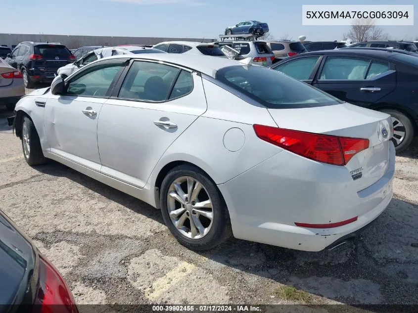 2012 Kia Optima Lx VIN: 5XXGM4A76CG063094 Lot: 39902455