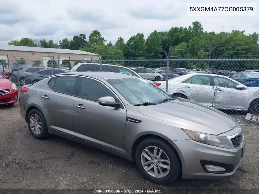 2012 Kia Optima Lx VIN: 5XXGM4A77CG005379 Lot: 39958696