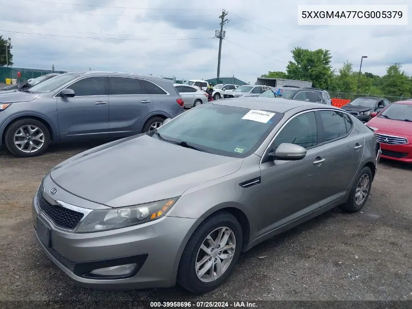 2012 Kia Optima Lx VIN: 5XXGM4A77CG005379 Lot: 39958696