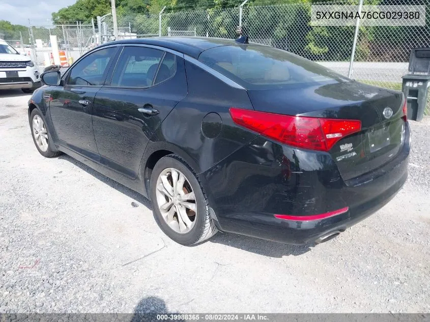 2012 Kia Optima Ex VIN: 5XXGN4A76CG029380 Lot: 39988365