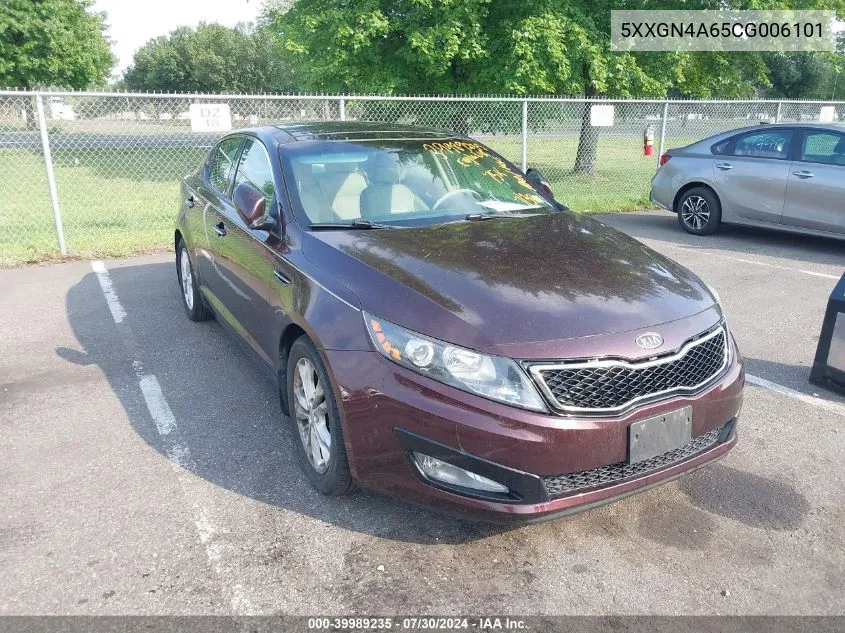 2012 Kia Optima Ex Turbo VIN: 5XXGN4A65CG006101 Lot: 39989235