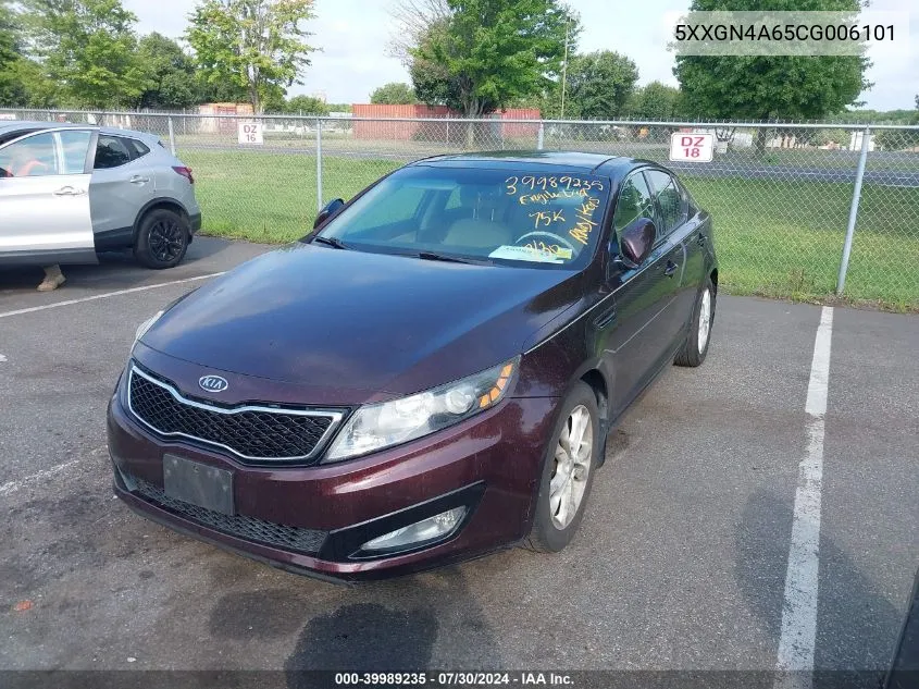 2012 Kia Optima Ex Turbo VIN: 5XXGN4A65CG006101 Lot: 39989235