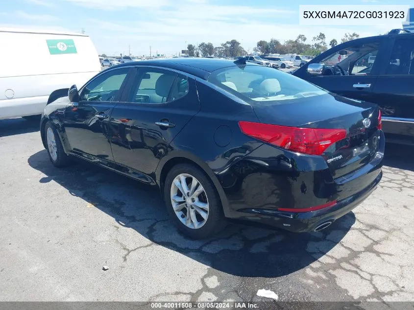 2012 Kia Optima Lx VIN: 5XXGM4A72CG031923 Lot: 40011508