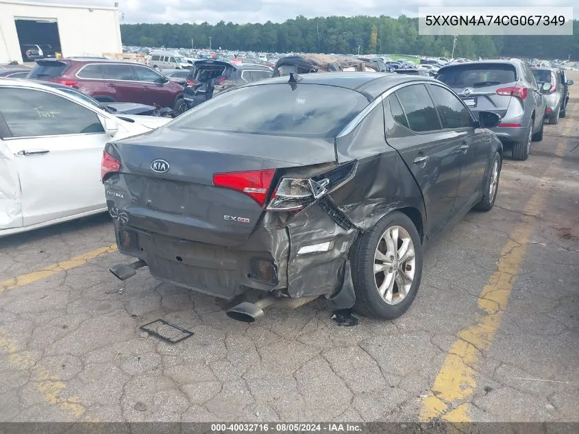 2012 Kia Optima Ex VIN: 5XXGN4A74CG067349 Lot: 40032716