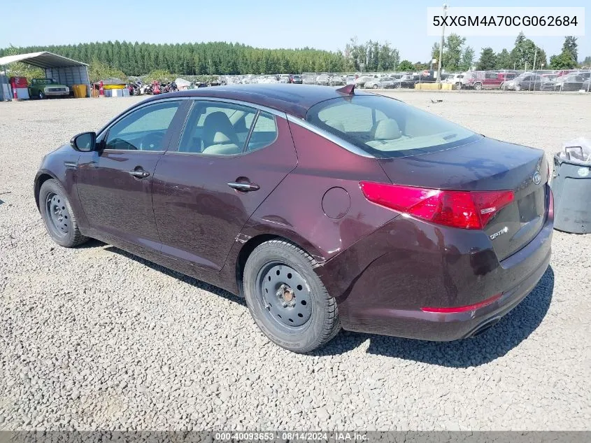 5XXGM4A70CG062684 2012 Kia Optima Lx