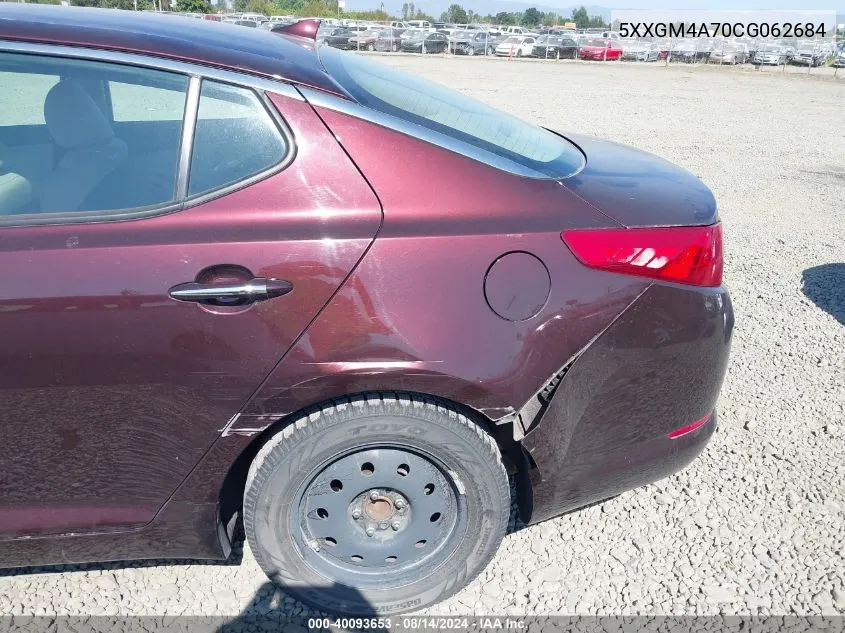 2012 Kia Optima Lx VIN: 5XXGM4A70CG062684 Lot: 40093653